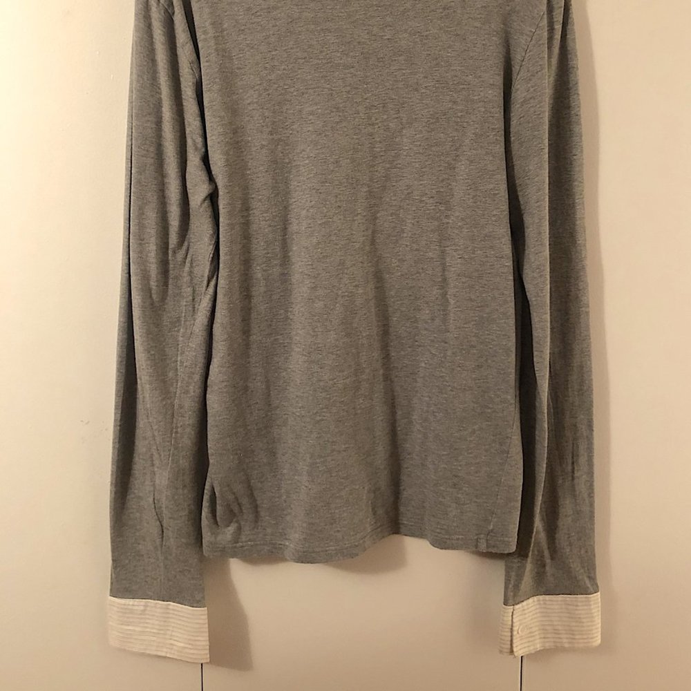 Burberry grey cotton shirt with pin strip cuffs - Picture 2 of 7